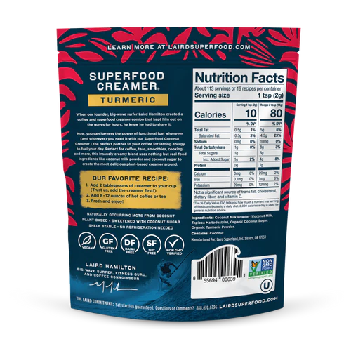 LAIRD TURMERIC SUPERFOOD CREAMER® 8OZ