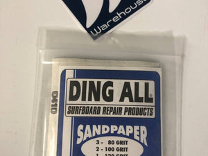 DING ALL  Surfboard repair products      Sandpaper Assortment pack - surferswarehouse