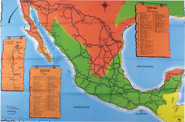 BAJA MAP OF MEXICO - surferswarehouse