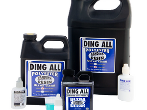 DING ALL SURFBOARD REPAIR ULTRA CLEAR POLYESTER SANDING RESIN 