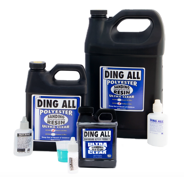 DING ALL SURFBOARD REPAIR ULTRA CLEAR POLYESTER SANDING RESIN