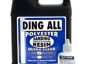 DING ALL SURFBOARD REPAIR ULTRA CLEAR POLYESTER SANDING RESIN