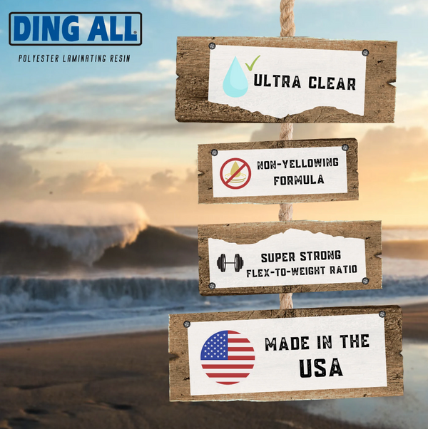 DING ALL SURFBOARD REPAIR ULTRA CLEAR LAMINATING RESIN