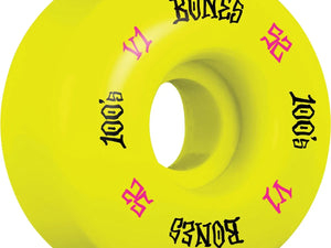 BONES OG V1 YELLOW SKATEBOARD WHEELS — 52mm 100a (SET OF 4) product_type surferswarehouse.myshopify.com