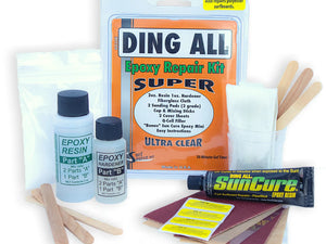 DING ALL SUPER EPOXY REPAIR KIT / 3 OUNCES - surferswarehouse DING ALL SUPER EPOXY REPAIR KIT / 3 OUNCES Surfboard Repair surferswarehouse.myshopify.com