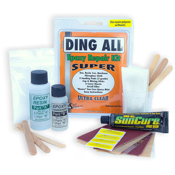 DING ALL SUPER EPOXY REPAIR KIT / 3 OUNCES - surferswarehouse DING ALL SUPER EPOXY REPAIR KIT / 3 OUNCES Surfboard Repair surferswarehouse.myshopify.com