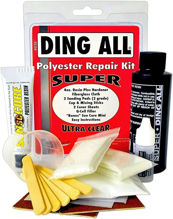 DING ALL SUPER POLYESTER REPAIR KIT - surferswarehouse DING ALL SUPER POLYESTER REPAIR KIT Surfboard Repair surferswarehouse.myshopify.com