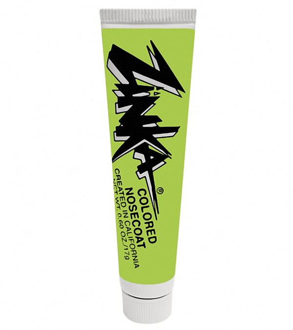 Green tube of Zanka colored nose coat on a white background Zinka sunscreen Zinka Nose Coat Waterproof Sunblock 0.6oz Sunscreen surferswarehouse.myshopify.com