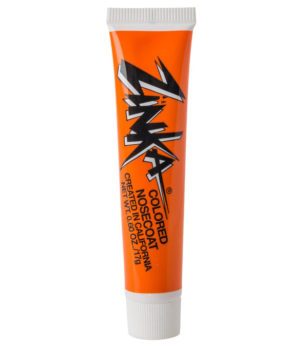 Orange Zinka colored nosegay tube on a white background Zinka sunscreen Zinka Nose Coat Waterproof Sunblock 0.6oz Sunscreen surferswarehouse.myshopify.com