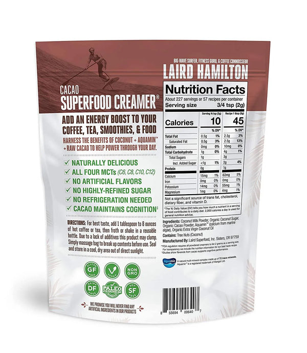 LAIRD CACAO SUPERFOOD CREAMER® - surferswarehouse LAIRD CACAO SUPERFOOD CREAMER® 8OZ Food, Beverages & Tobacco surferswarehouse.myshopify.com