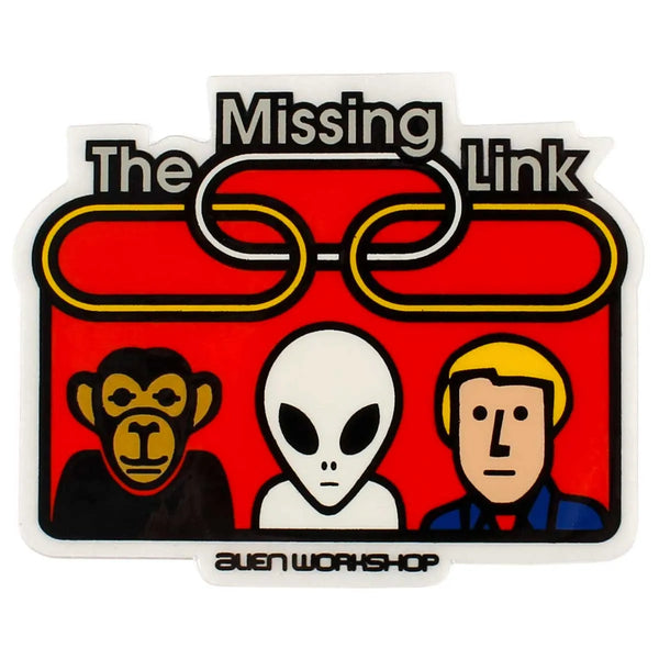 ALIEN WORKSHOP MISSING LINK STICKER - RED product_type surferswarehouse.myshopify.com