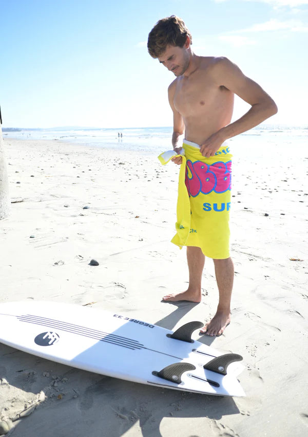 Bubble Gum Surf Wax Throwback Beach Towel