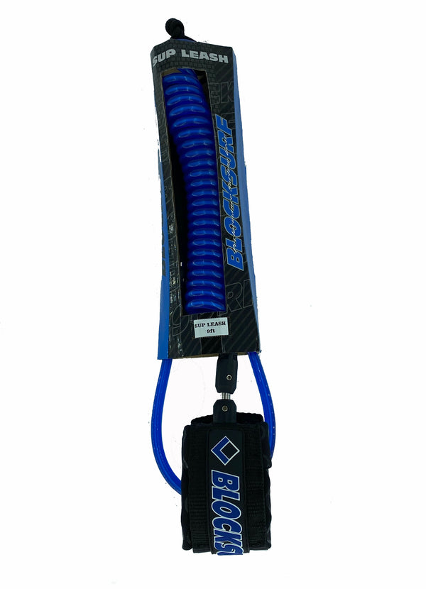 Blocksurf  Coiled SUP Leash, Ankle Attach stand up paddle board accessories surferswarehouse.myshopify.com