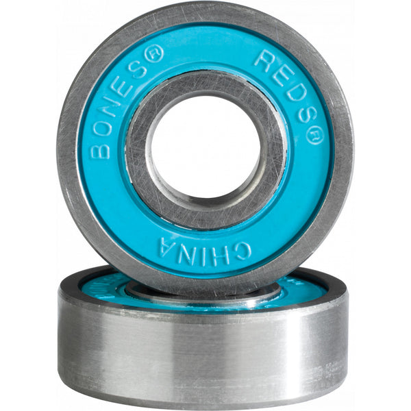 Bones Bearings - 8mm Bones BIG BALLS REDS Skate Rated Skateboard Bearings (8) Pack