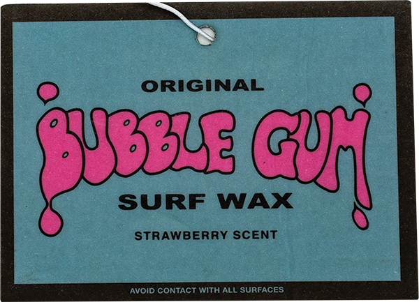 Bubble Gum Surf Wax Air Freshener - Rectangle/Strawberry-Scented