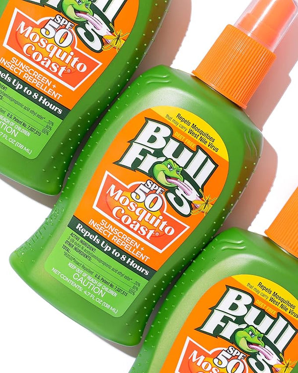 Bullfrog Mosquito Coast Bug Spray Insect Repellent + Sunscreen SPF 50, Pump Spray 4.7 Fl Oz Lotion & Moisturizer surferswarehouse.myshopify.com