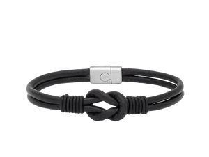 Bunker Hill Square Knot Leather Bracelet
