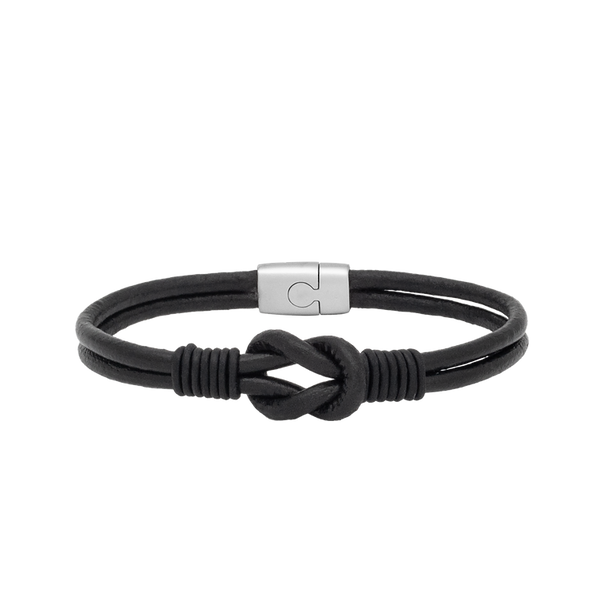 Bunker Hill Square Knot Leather Bracelet