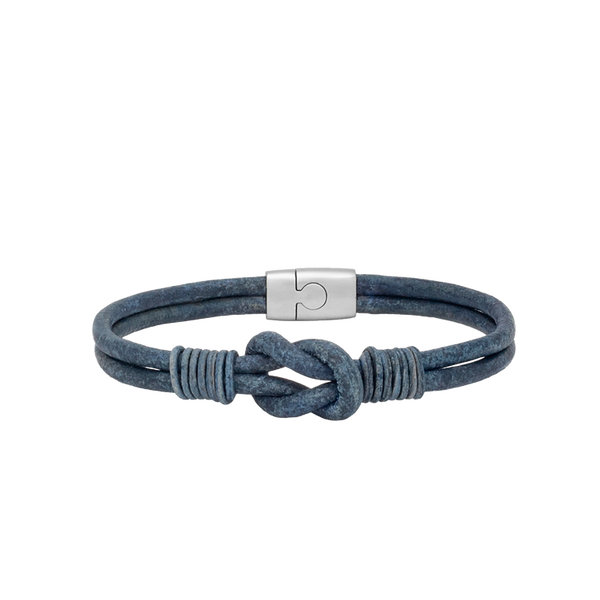 Bunker Hill Square Knot Leather Bracelet