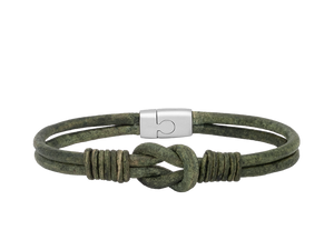 Bunker Hill Square Knot Leather Bracelet