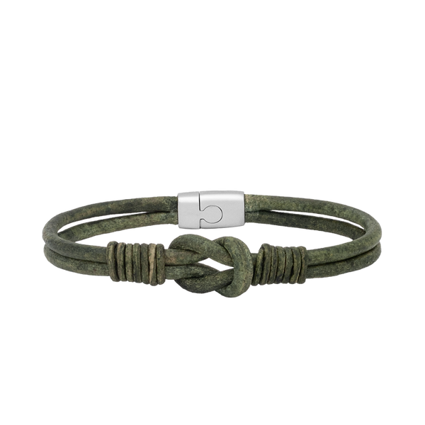 Bunker Hill Square Knot Leather Bracelet