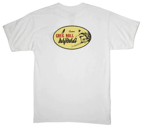 GREG NOLL Classic Black oval logo tee Shirts & Tops surferswarehouse.myshopify.com