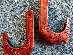 BEATNIK Hawaiian Hand Carved  Hook Surfboard Rack  2-Piece Surfboard racks surferswarehouse.myshopify.com