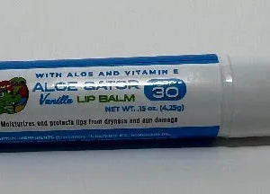 ALOE GATOR LIP BALM SPF 30 Moisturizes and the beach or any regular ol' day in between. Alprotects lips from dryness and sun damage - with a great taste! Great for surfing, a day at so the perfect stocking stuffer for the surfer in your life! PAee With Aloe & Vitamin BA Fre ALOE GATOR LIP BALM SPF 30 product_type surferswarehouse.myshopify.com