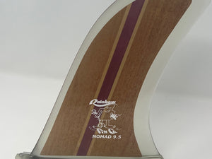 Rainbow Fin company Nomad 9.5" wood fin surfboard fins surferswarehouse.myshopify.com
