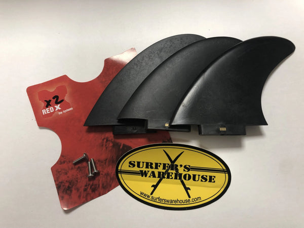 THE RED X SURFBOARD  FINS SYSTEM (SET OF 3) surfers warehouse  RED X FIN SYSTEM / set of three surfboard fins surferswarehouse.myshopify.com