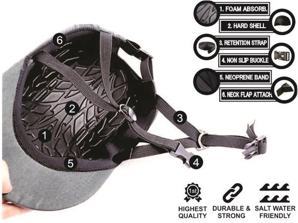 Multi Outdoor Sports / Water / Reef Helmet Hat. Purposely designed for Indo Surfing surfers warehouse  