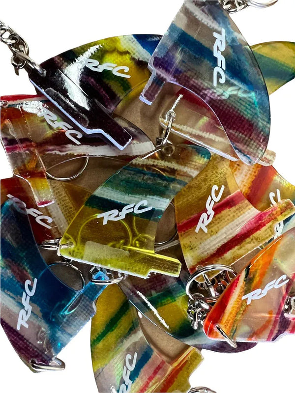 RAINBOW FIN CO (RFC) FIN KEY CHAIN surfing accessories surferswarehouse.myshopify.com