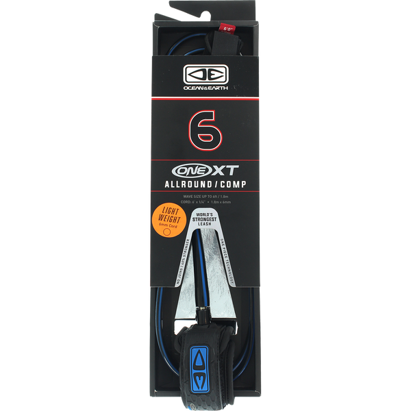 Ocean &amp; Earth One XT All Around Comp Coral Surfboard Leash 6'