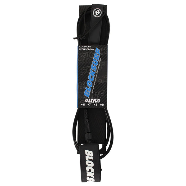 Blocksurf Ultra Black  Surfboard Leash - surferswarehouse Blocksurf Ultra  Surfboard Leash Surfboard leash surferswarehouse.myshopify.com