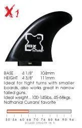 RED X FIN SYSTEM / SET OF 3 - surferswarehouse RED X FIN SYSTEM / set of three surfboard fins surferswarehouse.myshopify.com