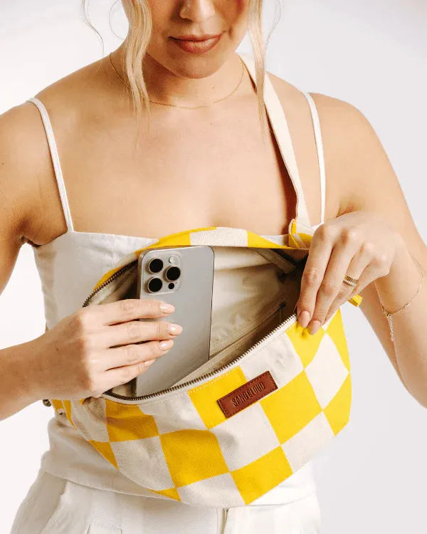Sand Cloud Classic Checker Bum Sling Bag Beach bag surferswarehouse.myshopify.com