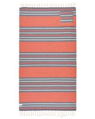 Sand Cloud Towel - Candy Stripe Dobby with zipper pocket