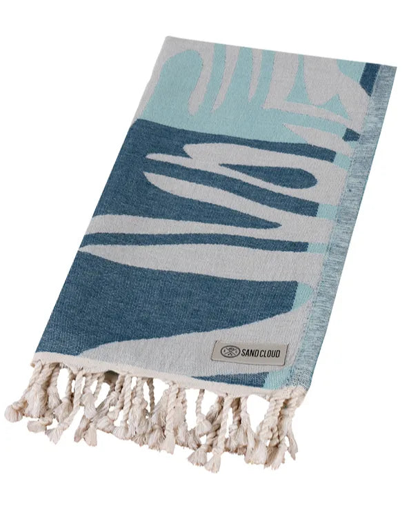 Sand Cloud Towel - Cutleaf tropical leaves design beach towel surferswarehouse.myshopify.com