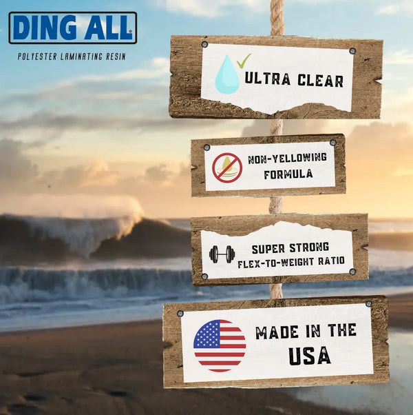 DING ALL SURFBOARD REPAIR ULTRA CLEAR LAMINATING RESIN  DING ALL ULTRA CLEAR LAMINATING RESIN Surfboard Repair surferswarehouse.myshopify.com