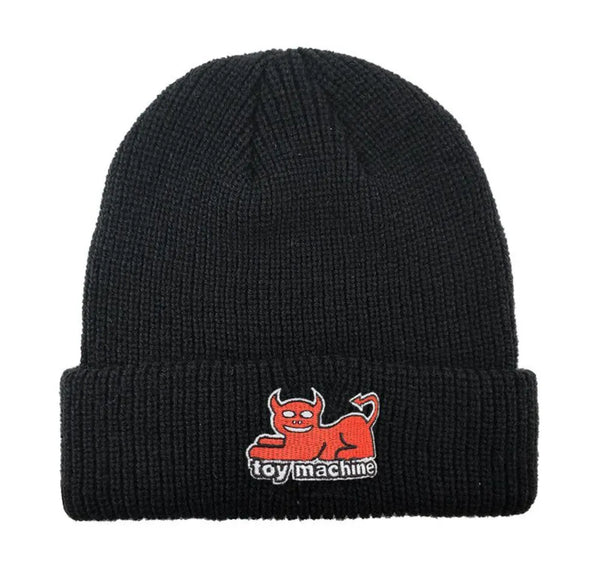 TOY MACHINE DEVIL CAT DOCK BEANIE Hats surferswarehouse.myshopify.com