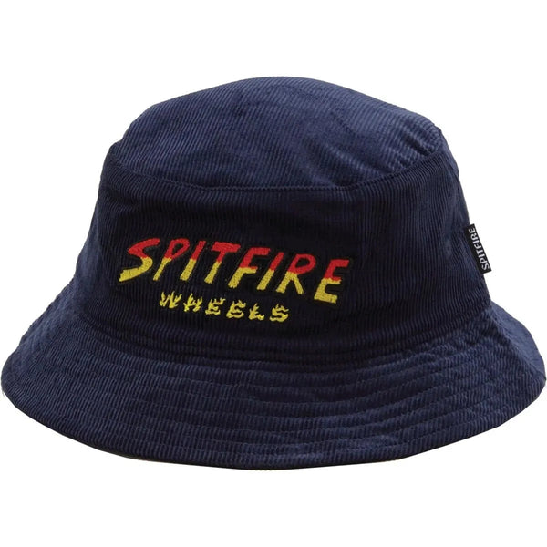 Spitfire Wheels Hellhound Bucket Hat - Blue Corduroy Bucket Hat surferswarehouse.myshopify.com