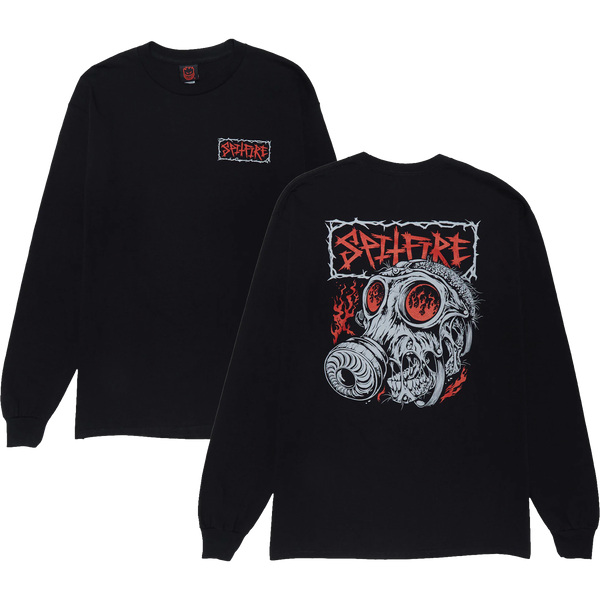 Spitfire Wheels Gas Mask Long Sleeve Skate T-Shirt - Surfers Warehouse