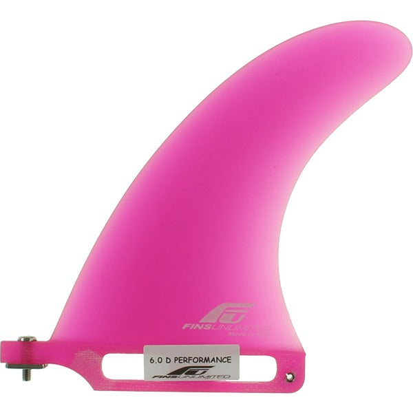 Fins Unlimited D-Performance Pink Longboard Fin - 6"