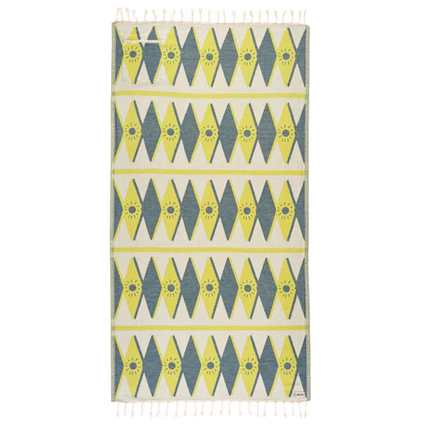 Sand Cloud Towel - Tartan with zipper pocket