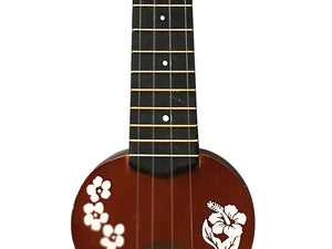 Ukulele Floral Face Painted 20" surfing accessories surferswarehouse.myshopify.com