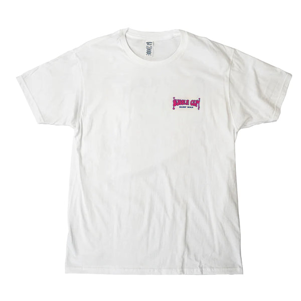 Bubble Gum Surf Wax “Throwback” Logo T-shirt in White Apparel & Accessories surferswarehouse.myshopify.com