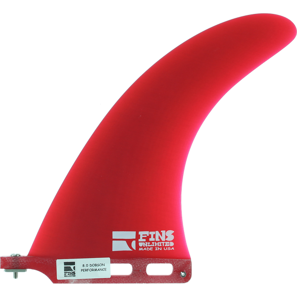 Fins Unlimited D-Performance Red Longboard Fin - 8"