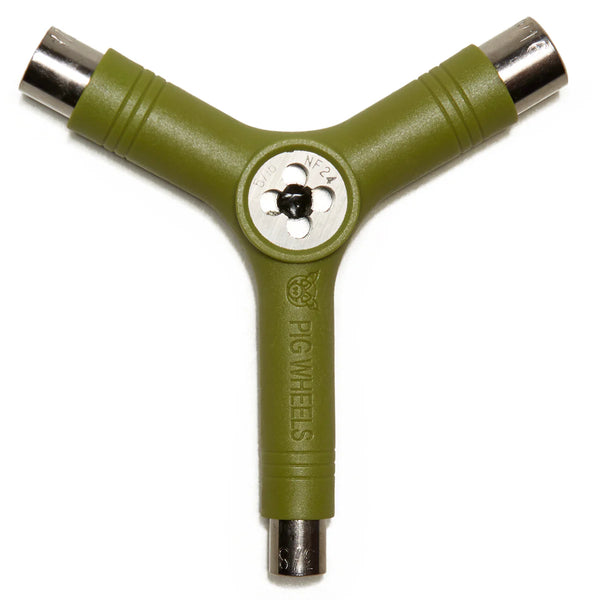 Olive Green Skate Toll Pig PIG TRI-SOCKET THREADER SKATE TOOL product_type surferswarehouse.myshopify.com
