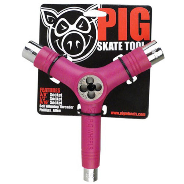 Purple Skate Tool Pig  PIG TRI-SOCKET THREADER SKATE TOOL product_type surferswarehouse.myshopify.com