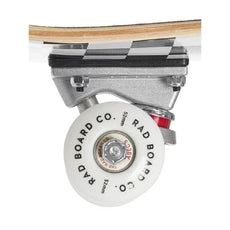 Rad Checker White and Black 7.75" Skateboard